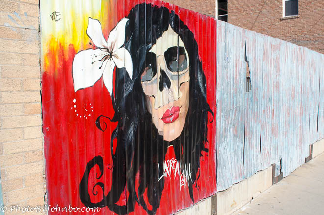 Construction Zone wall art in Bisbee, Arizona