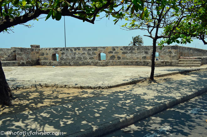 A seawall protects the city of Cartagena, Colombia from pirates and their ilk. 