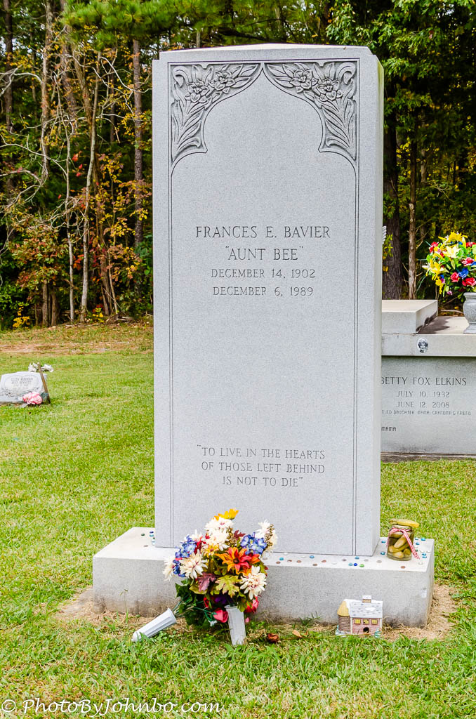 "The Pickle Story" from a 1961 episode of The Andy Griffith Show followed Aunt Bee to her grave.